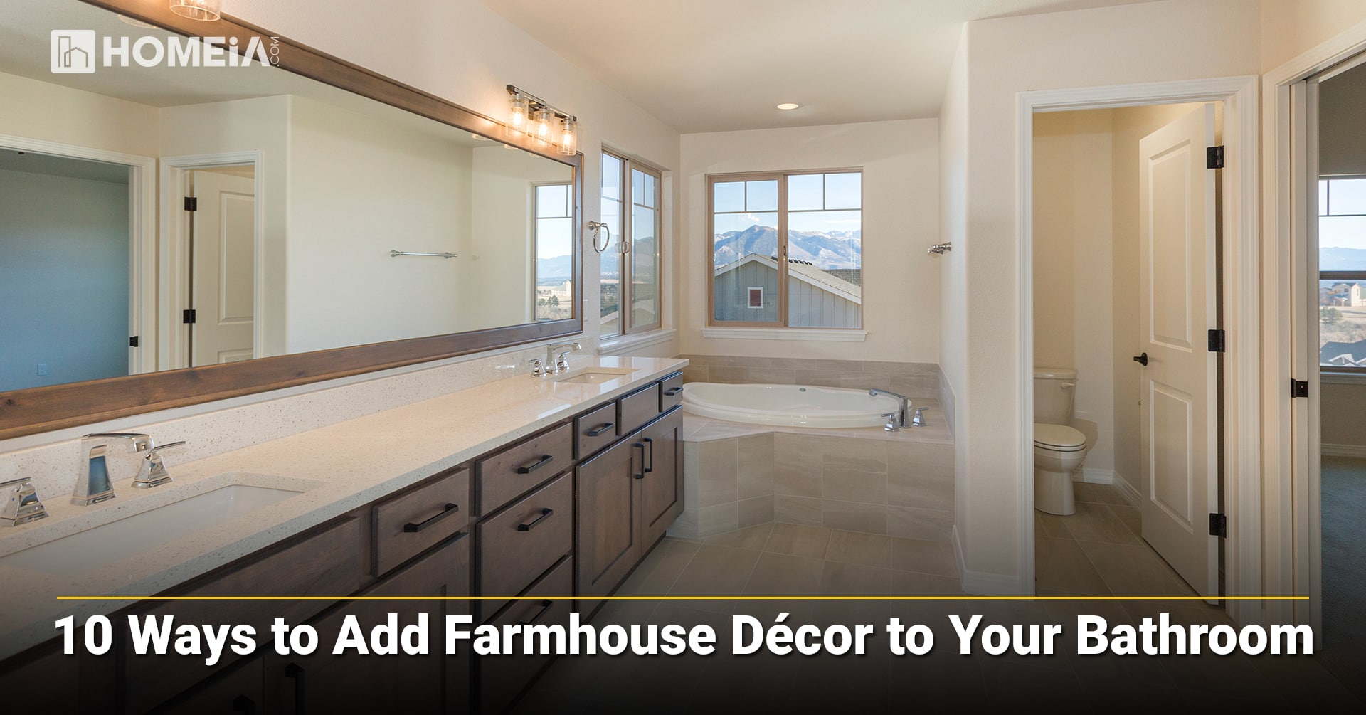 10 ways to add farmhouse decor to your bathroom img