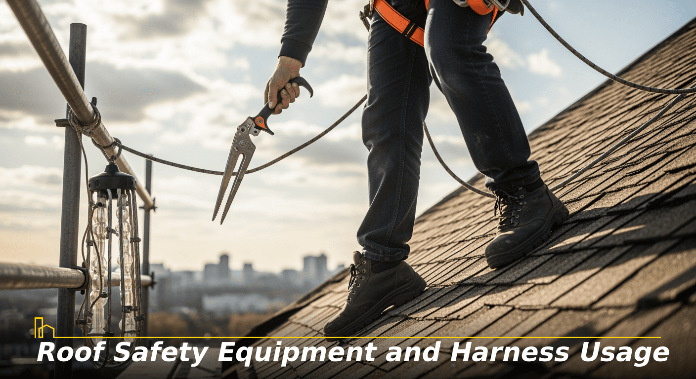 Roof Safety Equipment and Harness Usage